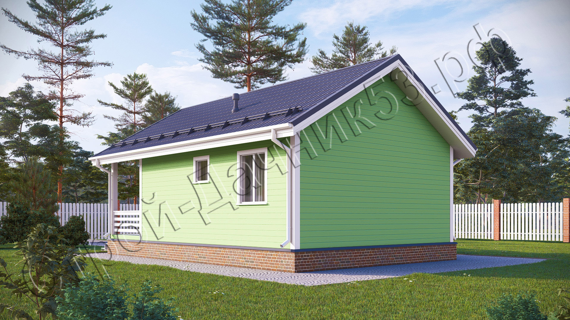 Проект каркасно-щитового дома Д–24